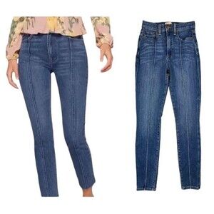 AO LA Alice + Olivia High Rise Skinny Pintuck Jeans  Women's 24  Roadhouse Blues